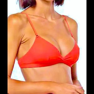 Stella McCartney Triangle Bikini Top, Orange, Small (30-32-34 A-B cup), NWT